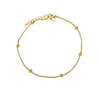 XJPXGIND Tobilleras la cadena la cadena cuentas la serpiente para las mujeres Tobillera cuentas color dorado vintage Joyería pie pierna verano femenina Regalo playa Regalos moda