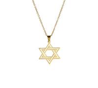 XJPXGIND Trend Hexagram Star of David Pendant Necklace Religious Judaica Jewish Bible Necklaces Casual Amulet Jewelry Men Women