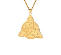 XJPXGIND Triple Moon Goddess Triquetra Necklace Trinity Knot Pendant Irish Amulet Wiccan Witchcraft Jewelry