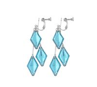 XJPXGIND Twisted Wonderland The Little Mermaid Earrings for Women Floyd Clip Earrings Geometry Aesthetic Tassel Ear Clip Jewelry