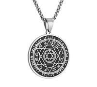 XJPXGIND unisex gothic necklace Amulet Seal Solomon Six Pointed Star 12 Constellation Pendant Necklace Men Women Fashion Jewelry Gifts congratulations gifts