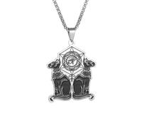 XJPXGIND unisex gothic necklace Ancient Egyptian Eye of Horus Moon Goddess Bastet Necklace for Men Women Mystical Amulet Jewelry Gift congratulations gifts