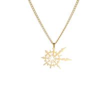 XJPXGIND unisex gothic necklace Chaos Star Pendant Necklaces for Men Nautical Pirate Magic Symbol Necklace Punk Amulet Jewelry Gifts congratulations gifts