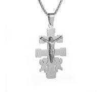 XJPXGIND unisex gothic necklace Christian Jesus Cross Pendant Little Angel Prayer Necklace for Men Women Vintage Religious Amulet Jewelry Gift congratulations gifts