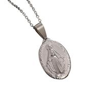 XJPXGIND unisex gothic necklace Classic Catholic Statue Pendant Necklace Women Fashion Lucky Christian Prayer Amulet Jewelry Gift congratulations gifts