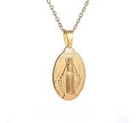 XJPXGIND unisex gothic necklace Delicate Our Lady of Guadalupe Medal Pendant Necklace Women 's Prayer Jewelry Catholic Jewelry Gift congratulations gifts