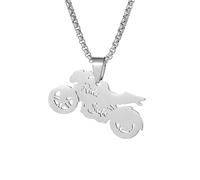 XJPXGIND unisex gothic necklace Engraved Motorcycle Model Pendant Necklace for Men Women Fashion Hip Hop Riding Party Jewelry Accessories Gifts congratulations gifts