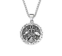 XJPXGIND unisex gothic necklace Fashion Anubis Ankh Cross Pendant 316L Ancient Egyptian Eye of Horus Necklaces For Men Women Amulet Jewelry congratulations gifts