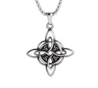 XJPXGIND unisex gothic necklace Fashion Classic Irish Celtic Knot Pendant Necklace for Men and Women Trinity Witch Knot Jewelry Amulet Gift congratulations gifts
