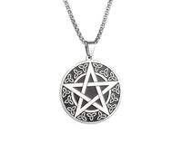 XJPXGIND unisex gothic necklace Fashion Creative Five Pointed Star Trinity Celtic Knot Necklace Men and Women Trendy Amulet Jewelry Accessories congratulations gifts