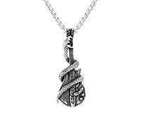 XJPXGIND unisex gothic necklace Fashion Retro Creative Guitar Snake Pendant 316L Punk Hip Hop Men Women Animal Necklaces Jewelry Gifts Wholesale congratulations gifts