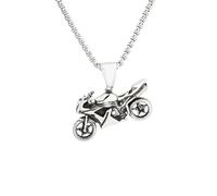 XJPXGIND unisex gothic necklace Fashion Vintage Motorcycle Pendant for Men Boys Punk Hip Hop Knight Necklace Unique Jewelry Gifts Wholesale congratulations gifts