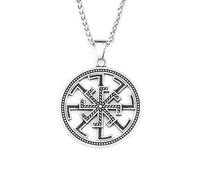 XJPXGIND unisex gothic necklace Fashion Vintage Viking Celtic Knots Pendant Slavic Kolovrat Symbol Necklaces For Men Nordic Amulet Jewelry Gifts congratulations gifts