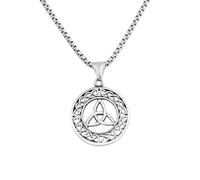 XJPXGIND unisex gothic necklace Fashion Vintage Vikings Celtic Knot Necklace Men Women Norse Trinity Pendant Amulet Jewelry Gifts congratulations gifts