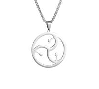 XJPXGIND unisex gothic necklace Fashionable and Simple Trinity Spiral Rune Pendant Necklace for Men and Women Personalized Cool Jewelry congratulations gifts