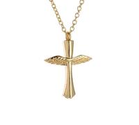 XJPXGIND unisex gothic necklace Fashionable Angel Wings Cross Pendant Necklace for Men and Women Trendy Banquet Street Casual Jewelry Gift congratulations gifts