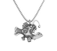 XJPXGIND unisex gothic necklace Gothic 316L Lantern Fish Pendant Necklace Punk Hip Hop Street Biker Mens Necklace Jewelry Gifts Chain Wholesale congratulations gifts