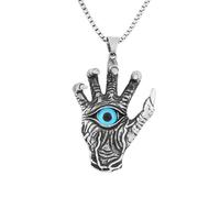 XJPXGIND unisex gothic necklace Gothic Demon Hand Claw Pendant Necklaces For Men Boys Chain Punk Hip Hop Demon Eye Necklace Street Biker Jewelry Gifts Wholesale congratulations gifts