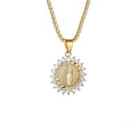 XJPXGIND unisex gothic necklace Hip Hop Ice Out Zircon Lotus Pendant Necklace Fashion Street Party Accessories Gift congratulations gifts