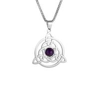 XJPXGIND unisex gothic necklace Irish Celtic Trinity Knot Pendant Necklace for Men Fashion Lucky Amulet Ethnic Style Jewelry congratulations gifts