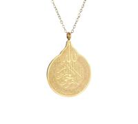 XJPXGIND unisex gothic necklace Islamic Muslim Arabic Drop Shape Quran Pendant Necklace for Women Religious Amulet Jewelry Ramadan Gift congratulations gifts