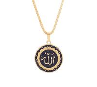 XJPXGIND unisex gothic necklace Islamic Muslim Quran Allah Pendant for Men and Women Religious Amulet Jewelry Gift with 60Cm Chain congratulations gifts