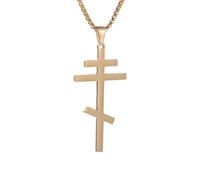 XJPXGIND unisex gothic necklace Orthodox Cross Pendant Christian Eternal Church Inspirational Nika Necklace for Men Women Charm Jewelry Gift congratulations gifts