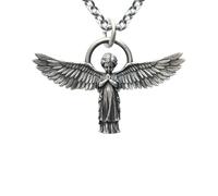 XJPXGIND unisex gothic necklace Retro Angel Wings Prayer Pendant Necklace Personalized Punk Party Jewelry Gift for Men and Women congratulations gifts