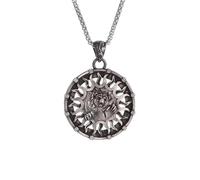 XJPXGIND unisex gothic necklace Retro Domineering Bear Head Sun God Pendant Necklace Men's Fashion Punk Hip Hop Popular Jewelry Accessories congratulations gifts