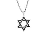 XJPXGIND unisex gothic necklace Retro Punk Solomon Seal Hexagonal Pendant Jewish Star of David Necklace for Men Women Fashion Simple Jewelry congratulations gifts