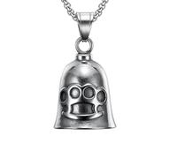 XJPXGIND unisex gothic necklace Retro Silver Color Locomotive Finger Tiger Wind Bell Pendant Motorcycle Riding Hip Hop Rock Party Necklace congratulations gifts