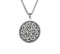 XJPXGIND unisex gothic necklace Simple and Stylish Spiral Celtic Knot Pendant Necklace for Men Women Punk Cool Accessories congratulations gifts