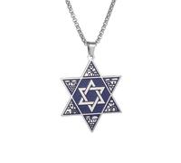 XJPXGIND unisex gothic necklace Solomon Star of David Seal Kabbalah Amulet Pendant Necklace for Men and Women Israeli Jewish Lucky Jewelry congratulations gifts