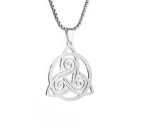 XJPXGIND unisex gothic necklace Trinity Celtic Knot Pendant Necklace Men Women Triskelion Amulet Tribal Protection Triskele Jewelry congratulations gifts