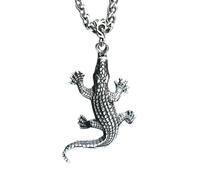 XJPXGIND unisex gothic necklace Unique Punk Crocodile Necklace For Men Hip Hop Silver Color Animal Biker Pendant Fashion Jewelry Gift Wholesale congratulations gifts