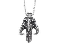 XJPXGIND unisex gothic necklace Vintage 316L Black Mandalorian Pendant Necklaces For Men Gothic Punisher Skull Mask Necklace Biker Jewelry Gifts congratulations gifts