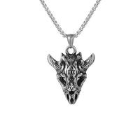 XJPXGIND unisex gothic necklace Vintage 316L Goat Head Pendant Necklaces For Men Punk Hip Hop David Star Skull Pendant Gothic Jewelry Gifts congratulations gifts