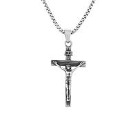 XJPXGIND unisex gothic necklace Vintage 316L Jesus Cross Pendant Necklace Cross Orthodox Necklace Chain For Men Women Biker Amulet Jewelry Gifts congratulations gifts