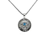 XJPXGIND unisex gothic necklace Vintage Egyptian Eye of Horus Eagle Headed God Pendant Eye of God Necklace for Men Vintage Punk Amulet Jewelry congratulations gifts