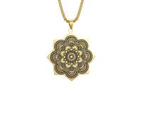 XJPXGIND unisex gothic necklace Vintage Mandala Lotus Flower Pendant Necklaces Elegent Yoga Buddhism Necklace Wicca Sacred Geometry Fashion Jewelry Gift congratulations gifts