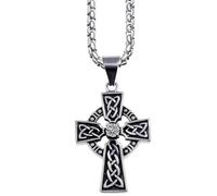 XJPXGIND unisex gothic necklace Vintage Viking Celtic Knot Cross Pendant Necklace Men Nordic Amulet Jewelry Gift congratulations gifts