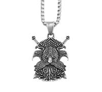 XJPXGIND unisex gothic necklace Vintage Viking Raven Warrior Pendant For Men Odin Crow Nordic Necklace Biker Amulet Jewelry Gifts congratulations gifts
