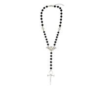 XJPXGIND Vampire Ankh Rosary Occult Vamp Bead Necklace Goth Punk Bat Cross Pendant Necklace Handmade Beaded Egyptian Tradgoth Jewelry