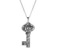 XJPXGIND Vintage Allah Islamic Carved Scripture Key Pendant Necklace Muslim Arabic Religious Jewelry Mother Day
