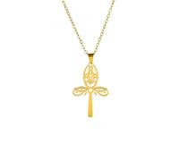 XJPXGIND Vintage Ancient Egyptian Ankh Cross Necklace Horus Eye and Scarab Pendant Lucky Protection Amulet