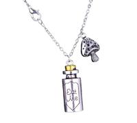 XJPXGIND Vintage Charm Alice In Wonderland Torque The Album's Title Eat Me Drink Me Charm Pendant Alloy Bottle Pendant Necklace