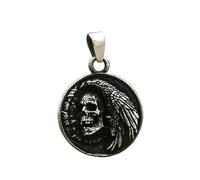 XJPXGIND Vintage Death Skull Pendant For Men Odin Crow Necklace For Men Punk Unique Amulet Jewelry Gifts Dropshipping