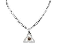 XJPXGIND Vintage Irish Trinity Celtic Knot Tiger Eyes Necklace for Men Women Amulet Witch Knots Necklaces Jewelry