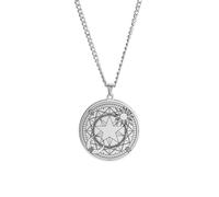 XJPXGIND Vintage Magic Array Pentagram Crescent Circle Necklace Sun Moon Star Good Luck Eternal Love Neck Chain Amulet Jewelry