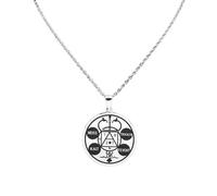 XJPXGIND VITRIOL Alchemical Necklace Men Women Silver Color Alchemy Amulet Kabbalah Talisman Necklaces Jewelry